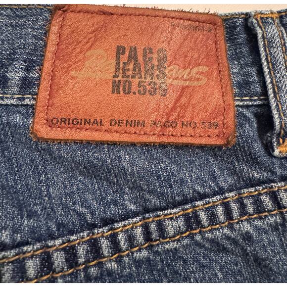 Y2K Vtg Paco Jeans Men's Straight Leg Distressed Denim Size 34x30 - Picture 4 of 4